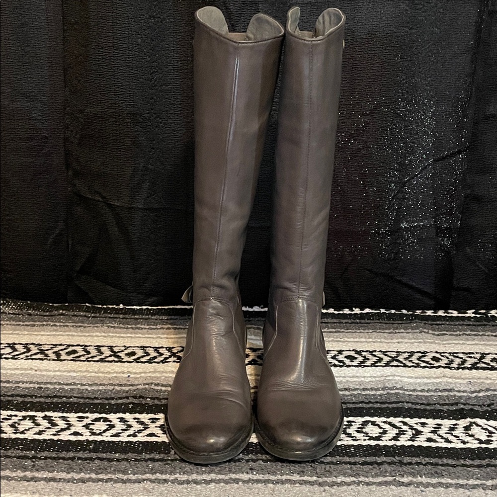 J. Jill Charcoal Leather Boots